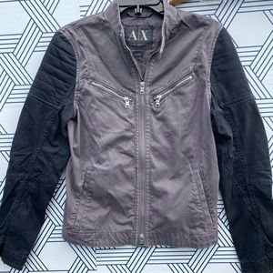 Armani Exchange bike denim jacket vintage